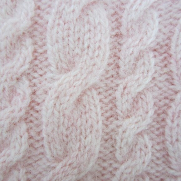 Vtg Express Studio Women S Pink LS Merino Wool Angora Cashmere Sweater Pullover - Picture 8 of 11